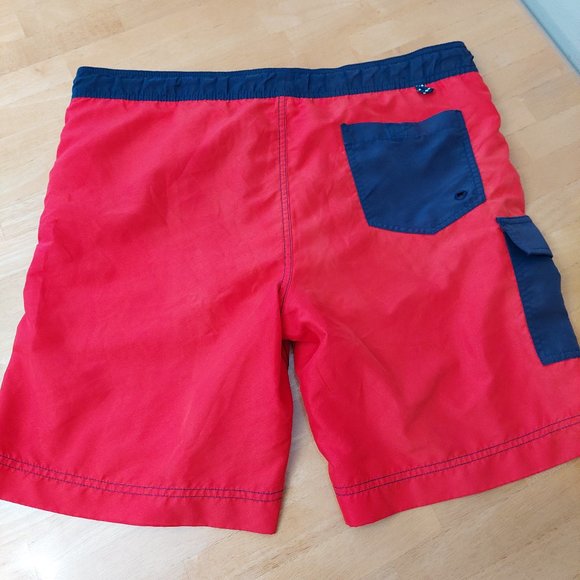 Tommy Hilfiger Traditional Red and Blue Swim Shorts Men's Small - Picture 8 of 9